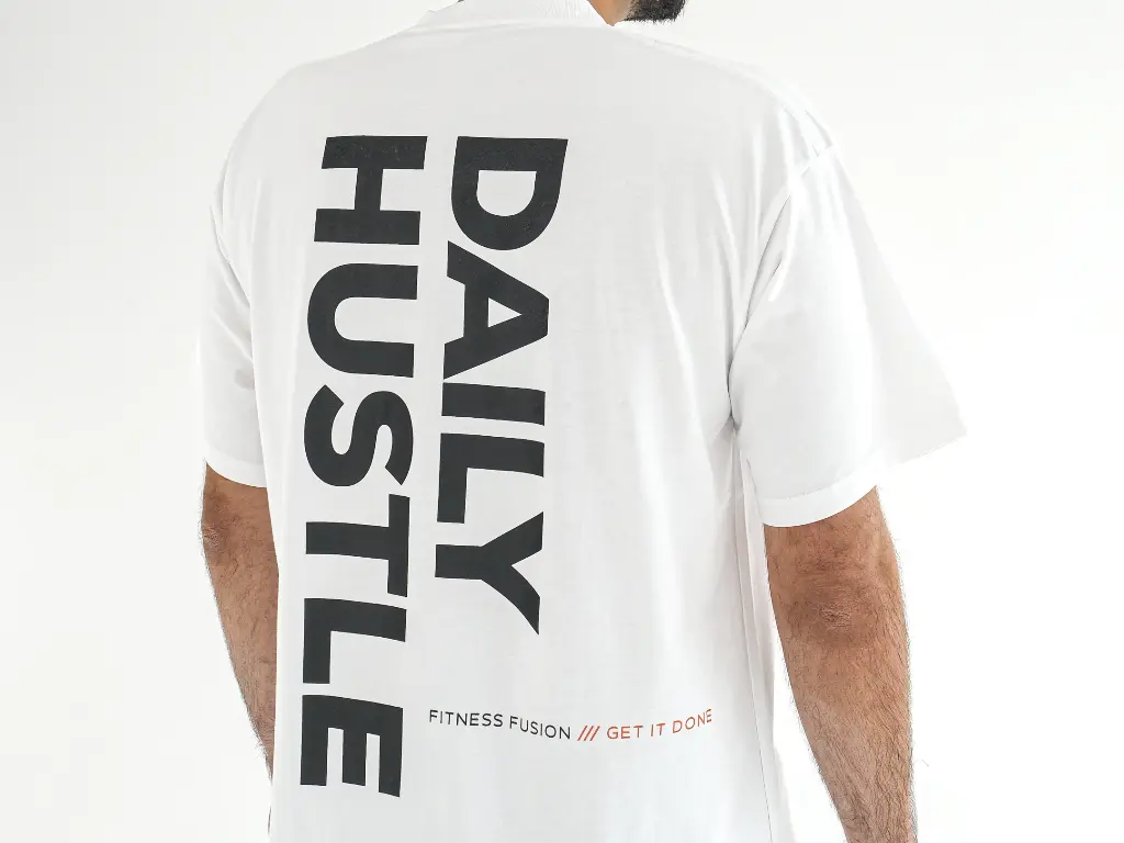 Boxy Fit “Hustle Daily” Tee