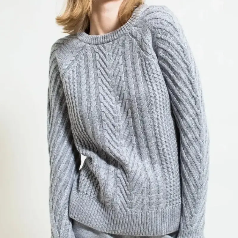 麻花編織拼布衛衣