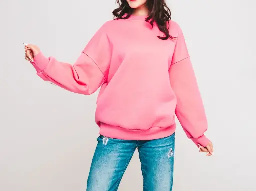 Drop Shoulder Fleece Sweatshirt